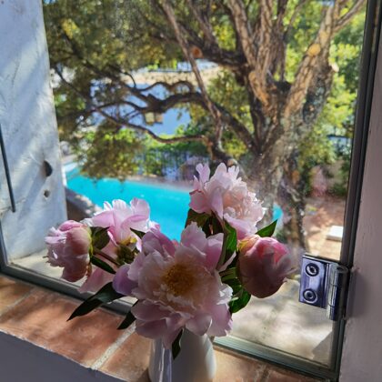 upper floor guestroom with terrace and mountain view