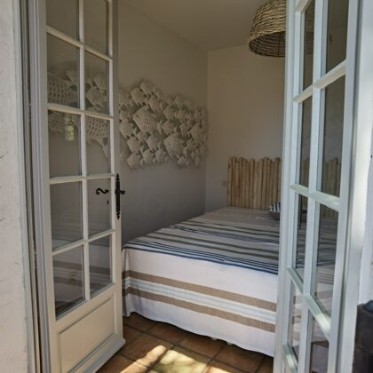 guestroom one with direct access to terace and pool